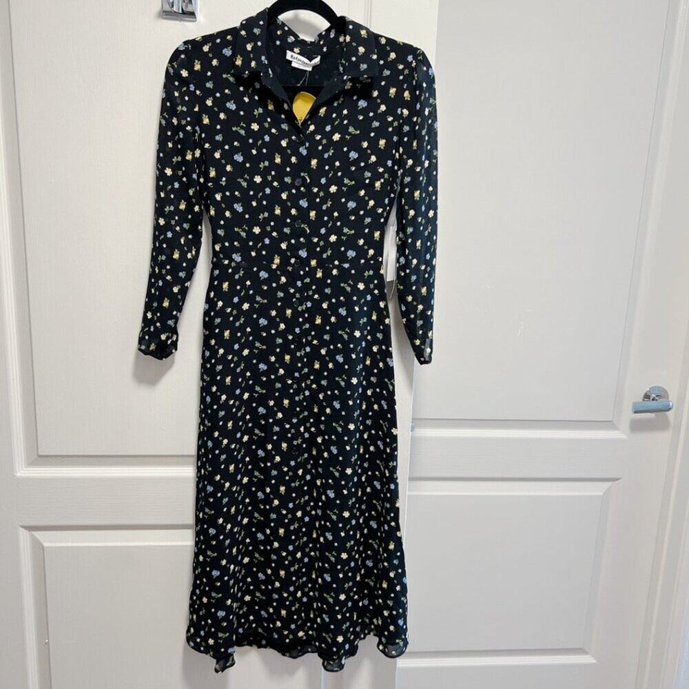 NEW!  Reformation Arcadia Midi Dress Floral Print Long Dress
